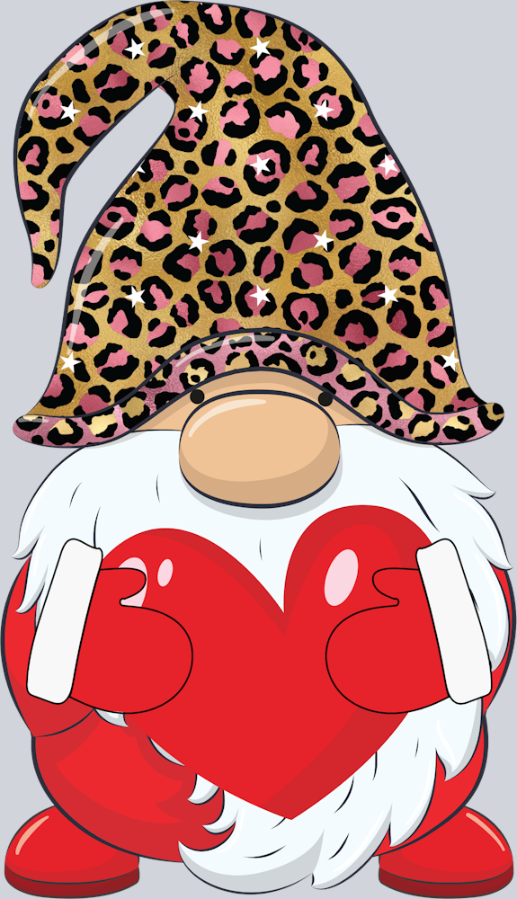 Gnome Gold Pink Red Leopard - STK02280