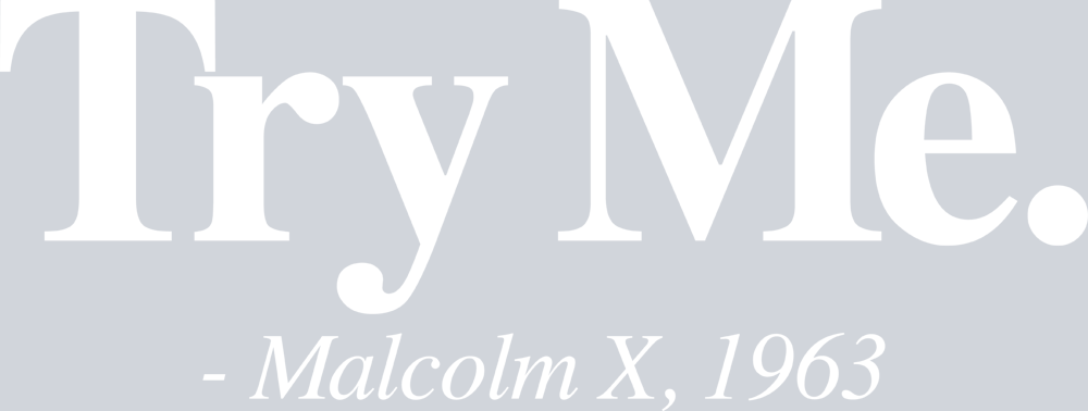 Try Me Malcom X White - STK06197