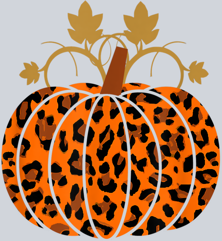 Animal Leopard Print Pumpkin Halloween Fall Autumn - STK00255
