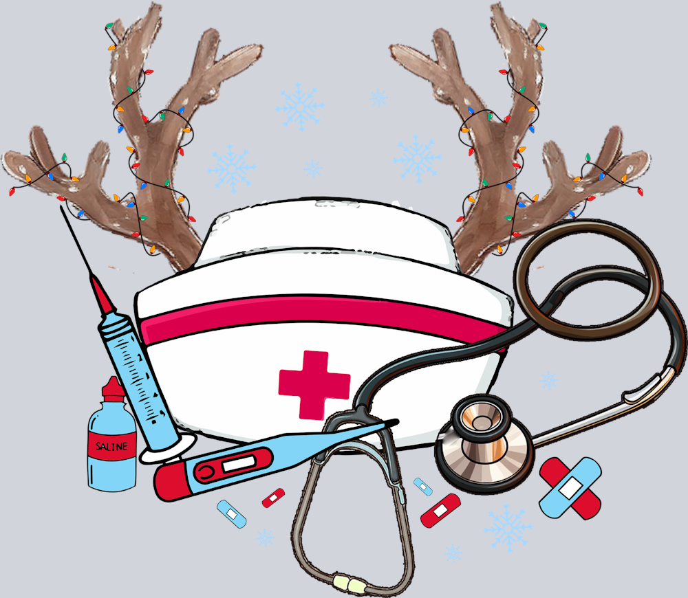 Christmas Nurse Reindeer - STK01326