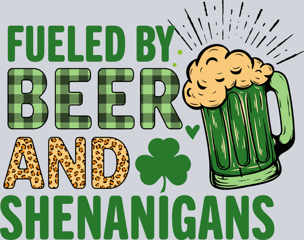 Lucky Fueled By Beer Plaid - STK03840