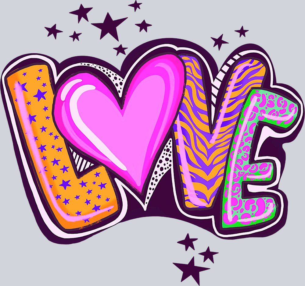 Love 80s Pattern - STK03693