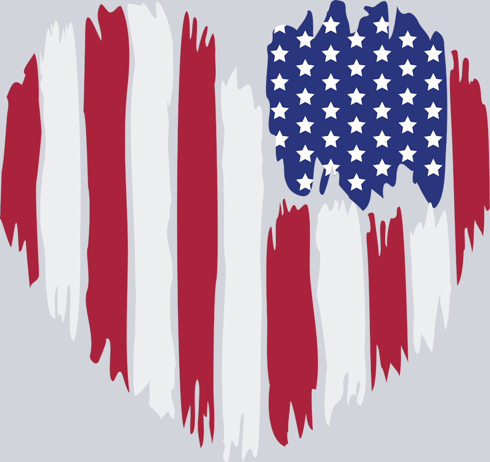 American Flag Heart - STK00215