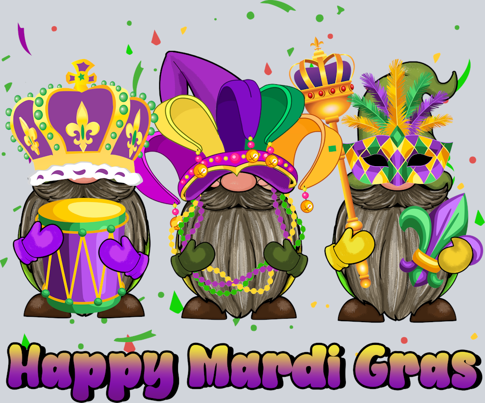 Gnomes Mardi Gras - STK02351