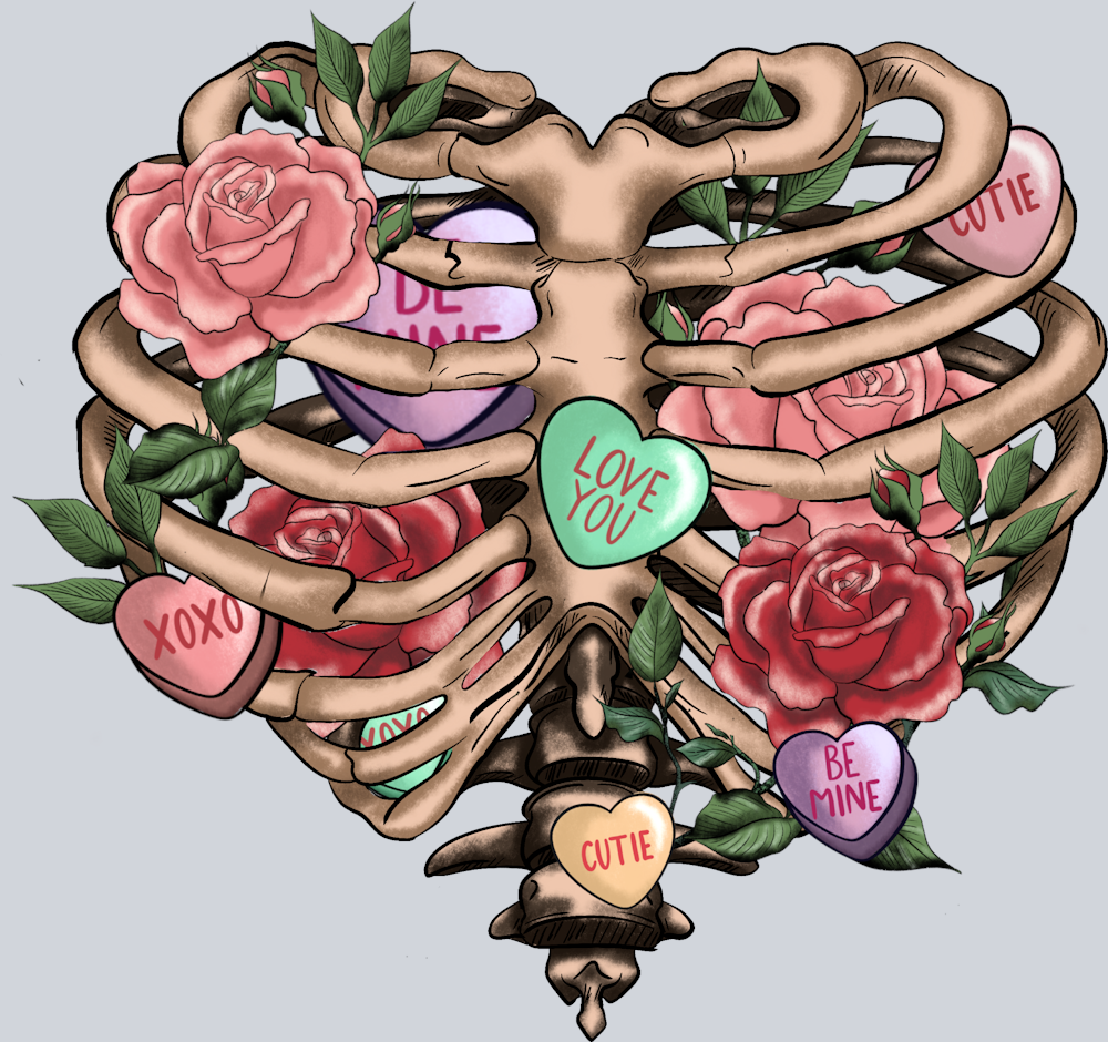Skeleton Ribs Heart - STK05513
