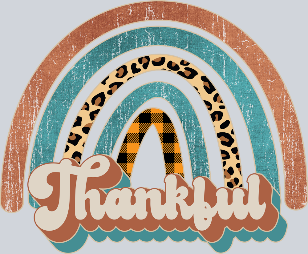 Fall Thankful Retro Rainbow - STK01915