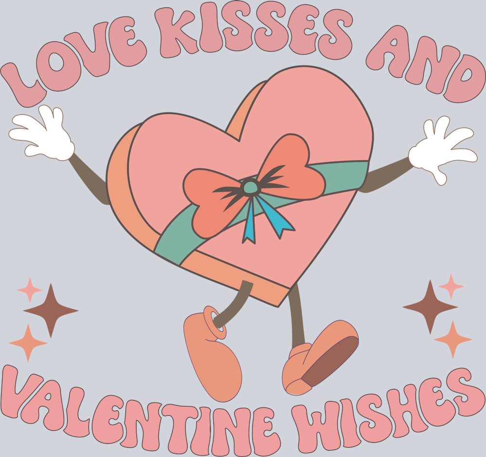 Retro Love Kisses Valentine - STK05209