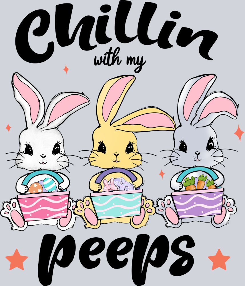 Chillin With My Peeps Easter Bunny - STK01263