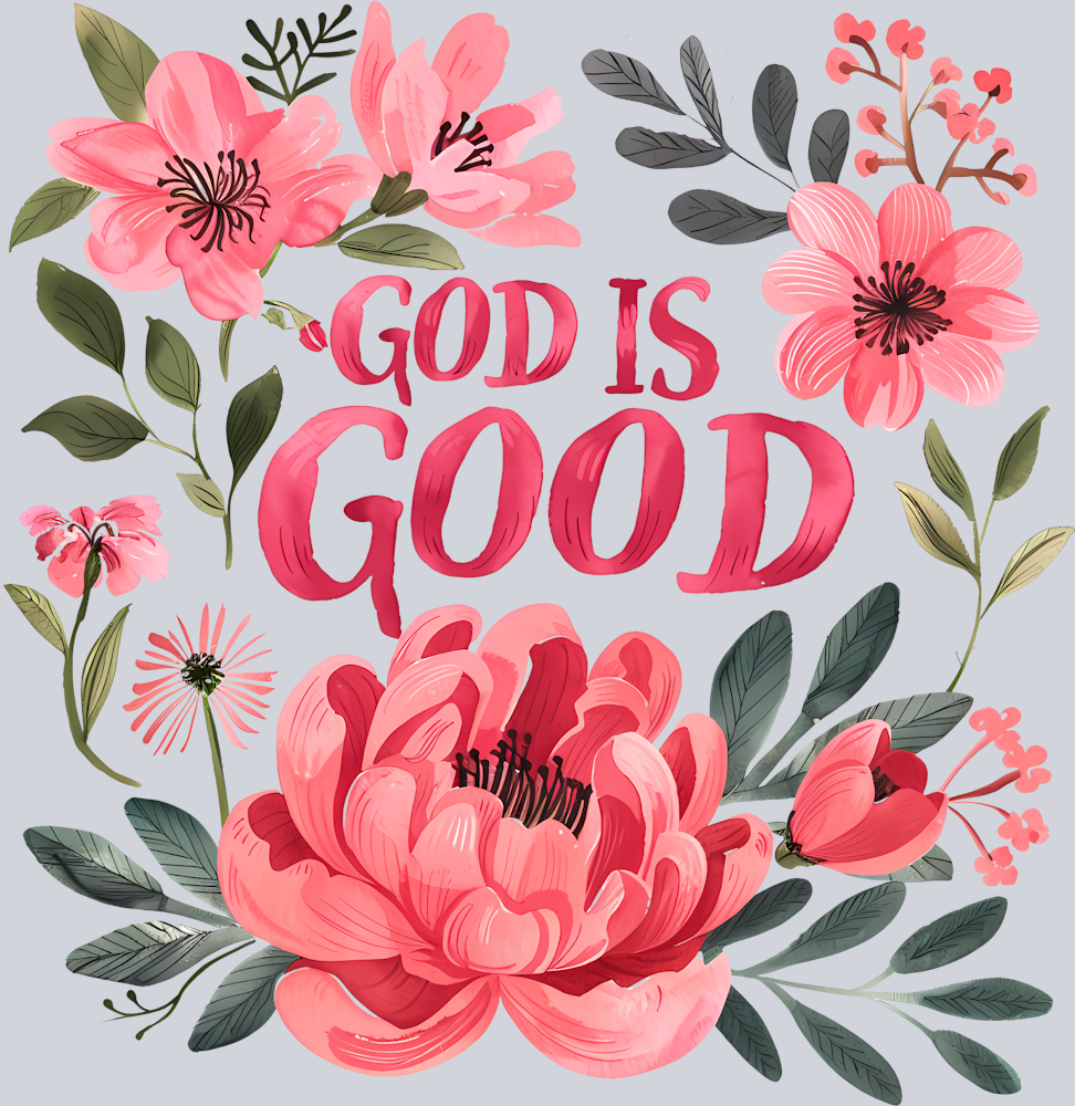 God Is Good Floral - STK02372