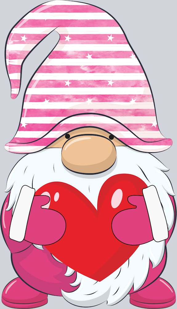 Gnome Pink Stripes - STK02325