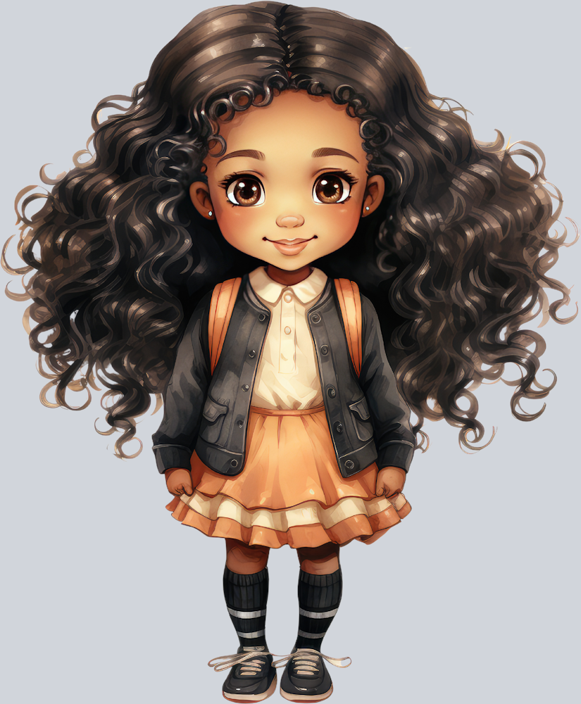 Cute Black Girl Back To School 12 - STK01547