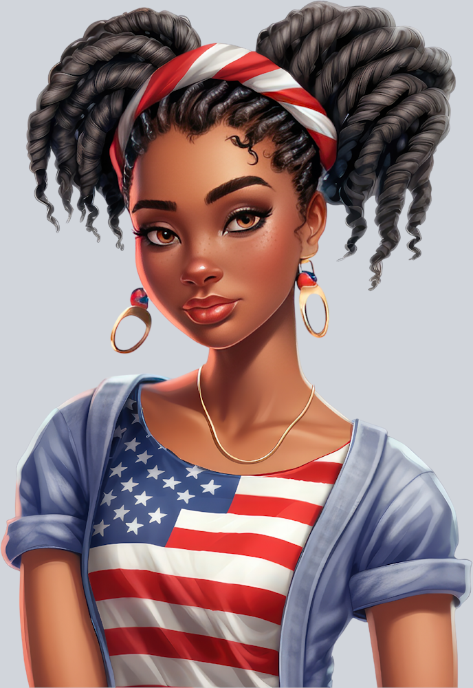 Black Woman American Pride 5 - STK00964