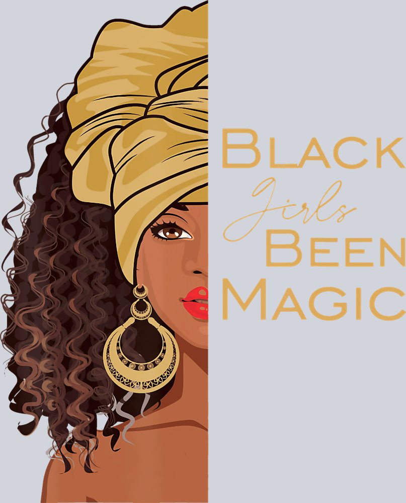 Black Girls Been Magic Head Wrap Waves - STK00645