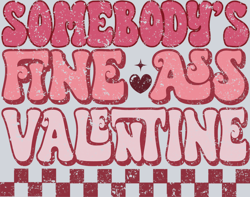 Retro Somebodys Fine Valentine Pink - STK05229