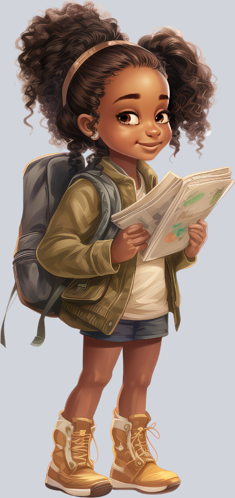 Cute Black Girl Back To School 8 - STK01543