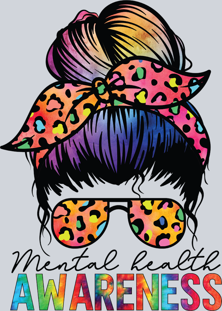 Mental Health Awareness Messy Bun - STK04185