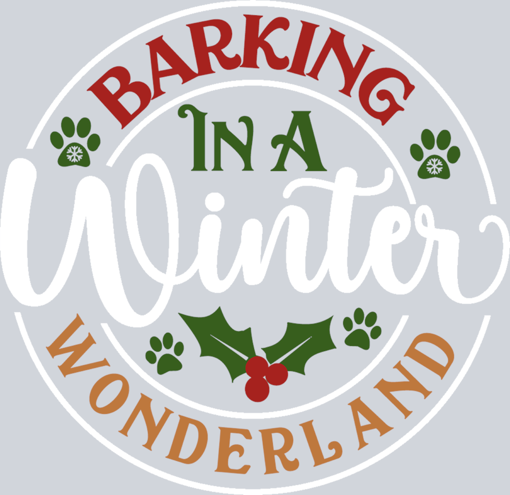 Pets Barking In A Winter Wonderland - STK04816