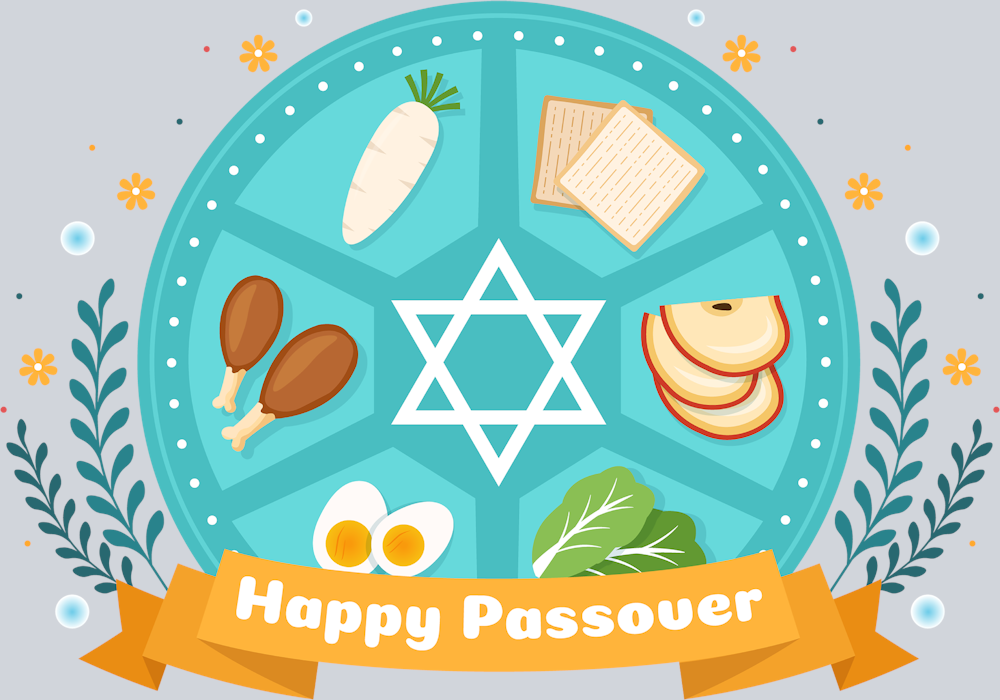 Happy Passover Seder Plate - STK02599