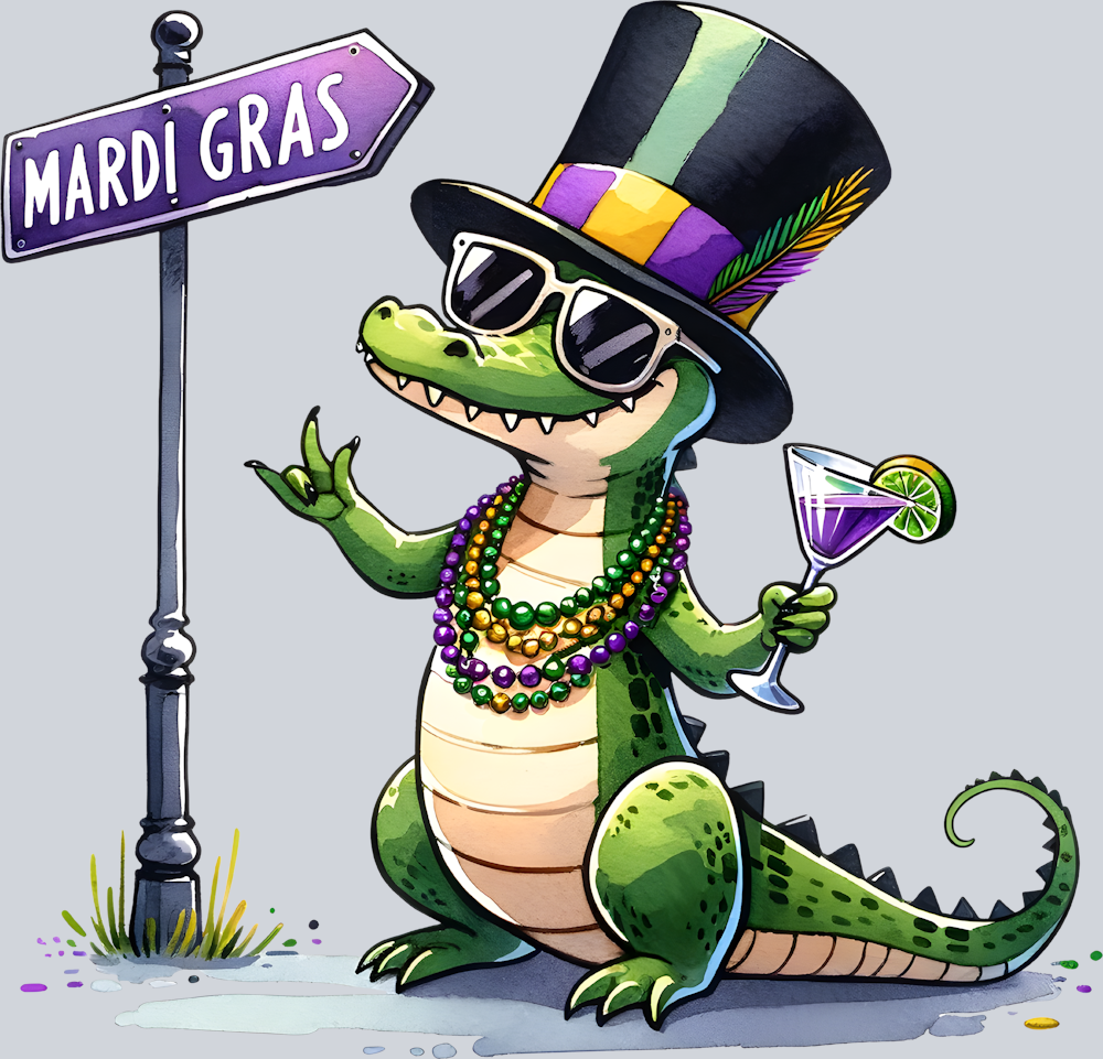 Mardi Gras Gator - STK04042