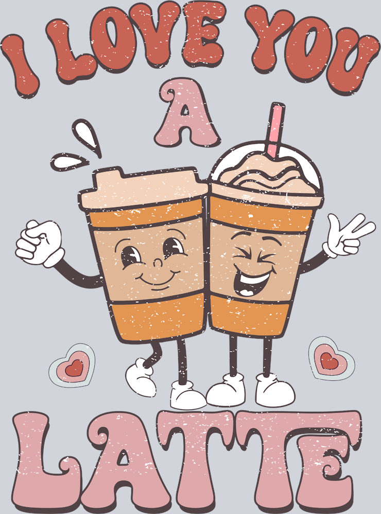 Retro Love You Latte - STK05211