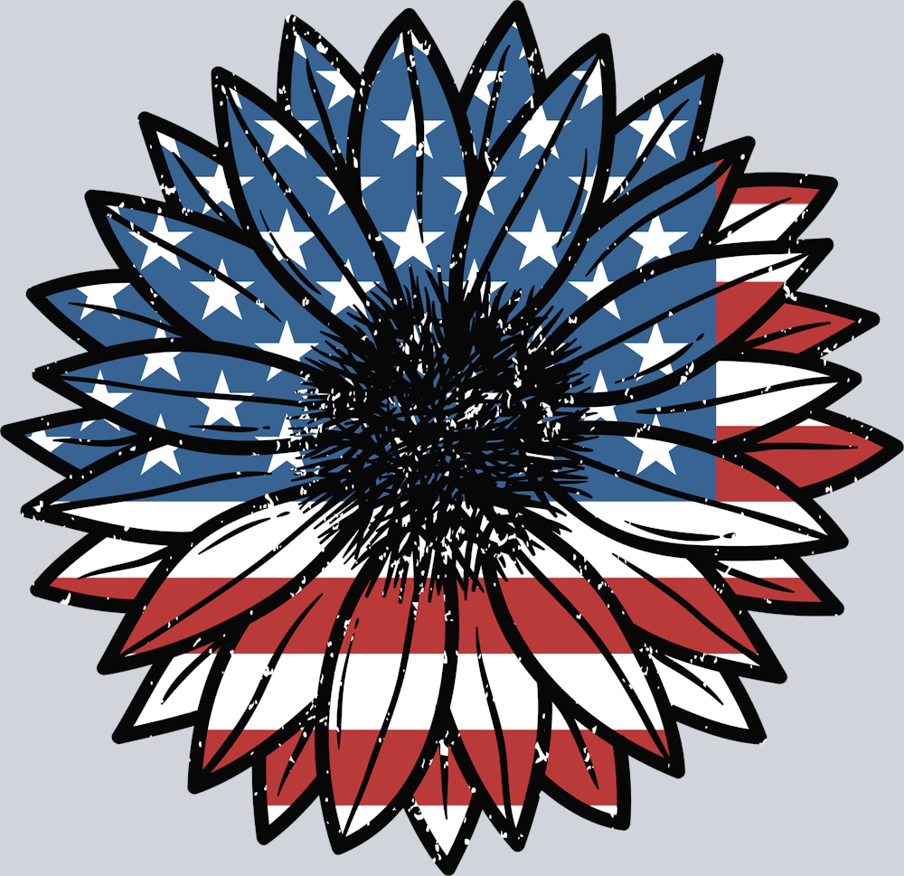 Sunflower USA Flag - STK05879