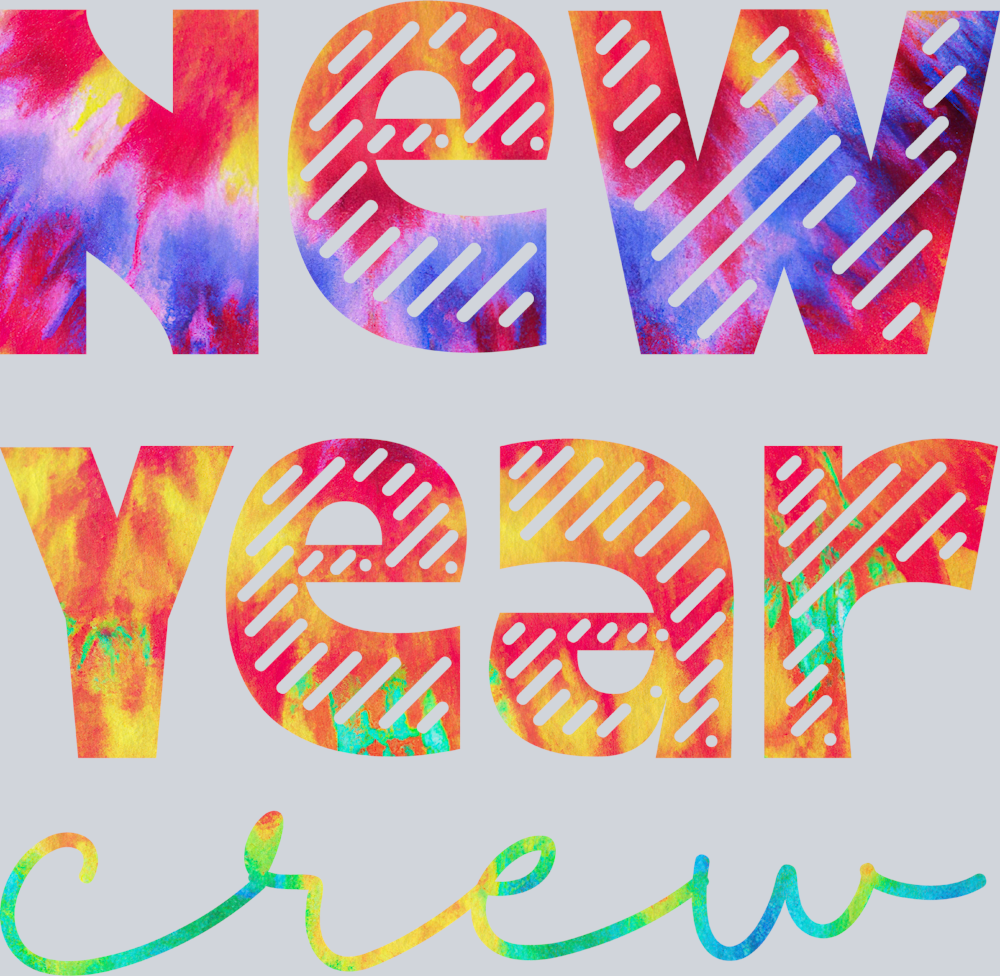 New Year Crew Tie Dye - STK04494