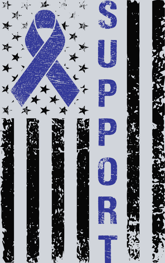 Support Colon Cancer Awareness Vertical Flag - Black - STK07450