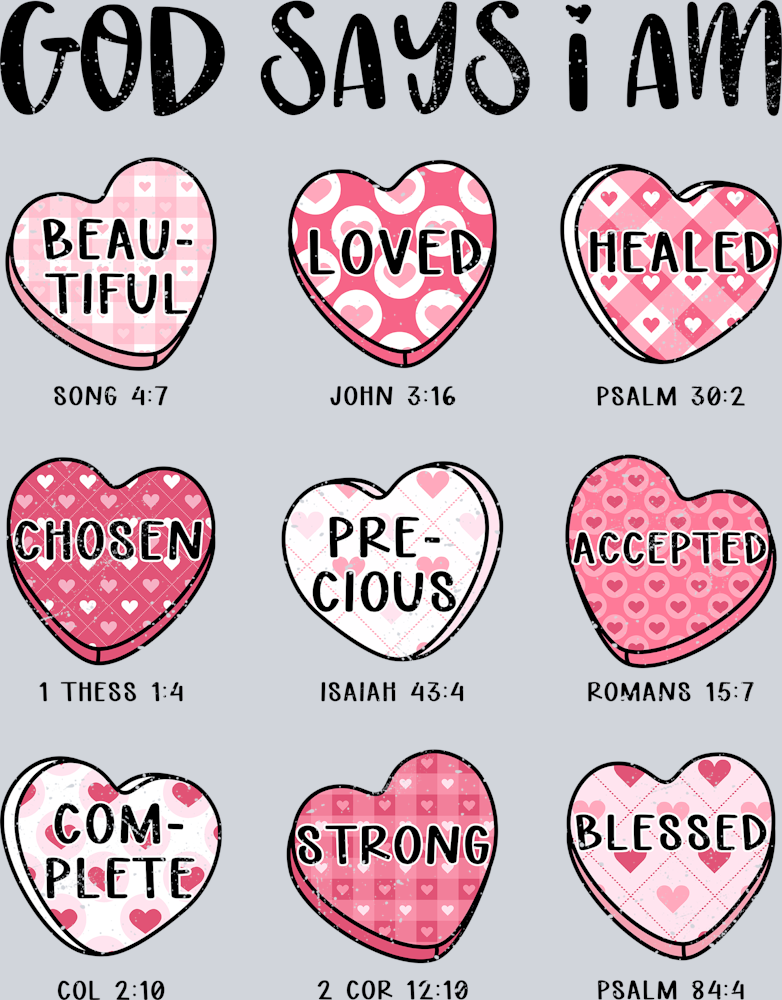 God Says I Am Candy Hearts - STK02375