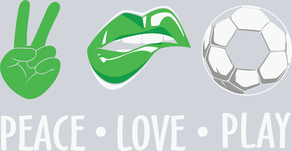 Peace Love Play Soccer - STK04773