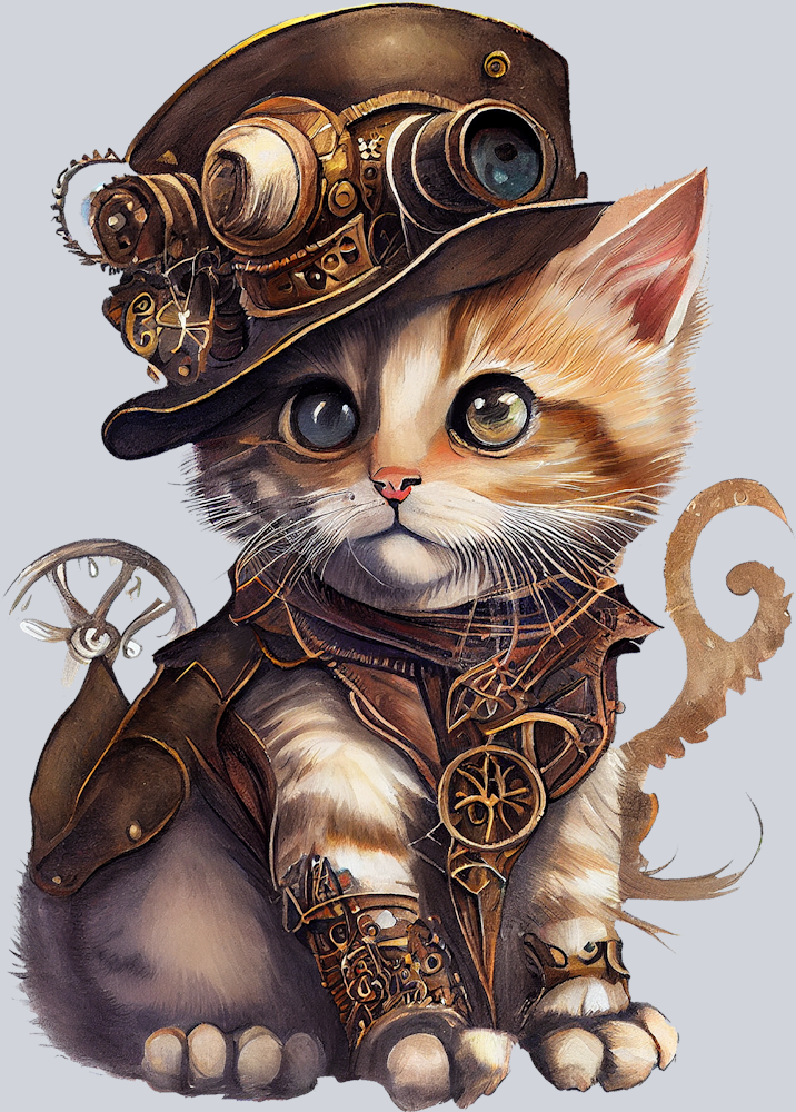 Steampunk Cat 1 - STK05807