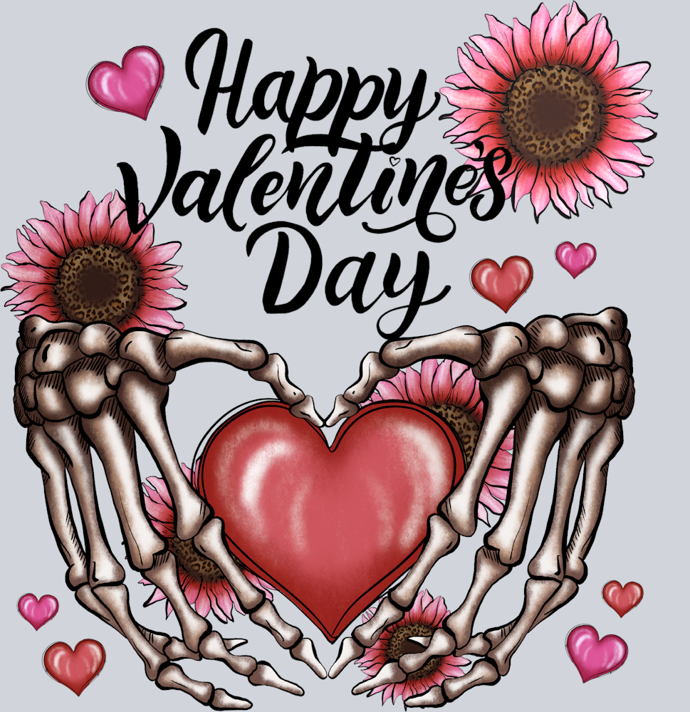 Skeleton Hands Happy Valentines - STK05498