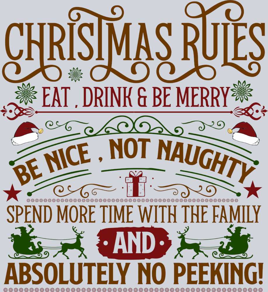 Vintage Christmas Rules - STK06319