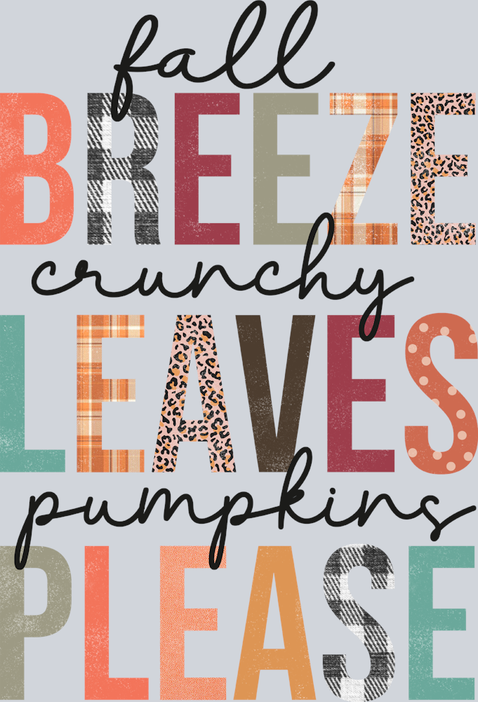 Fall Breeze Crunchy Leaves Pumpkin Please  - STK07145