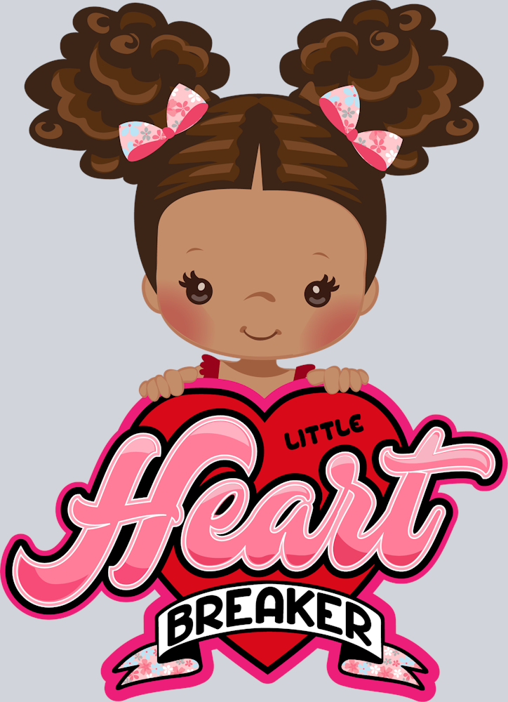 Little Heart Breaker Brown Pigtails - STK03624