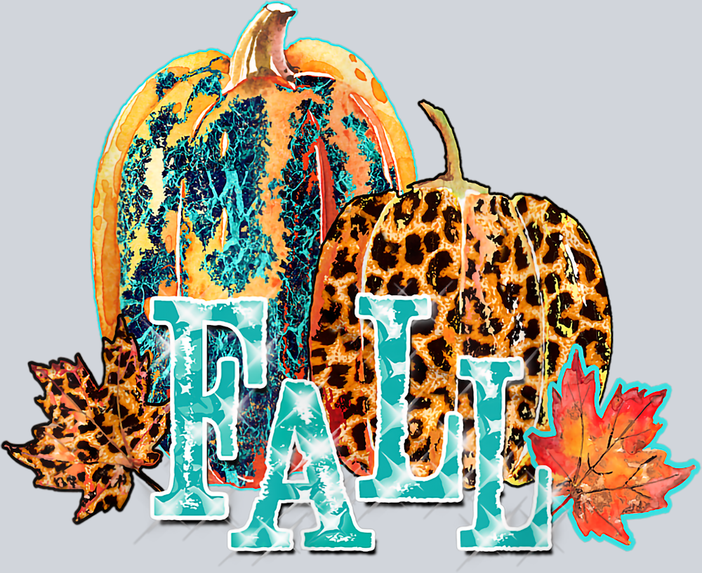 Fall Pumpkins Leopard - STK01913