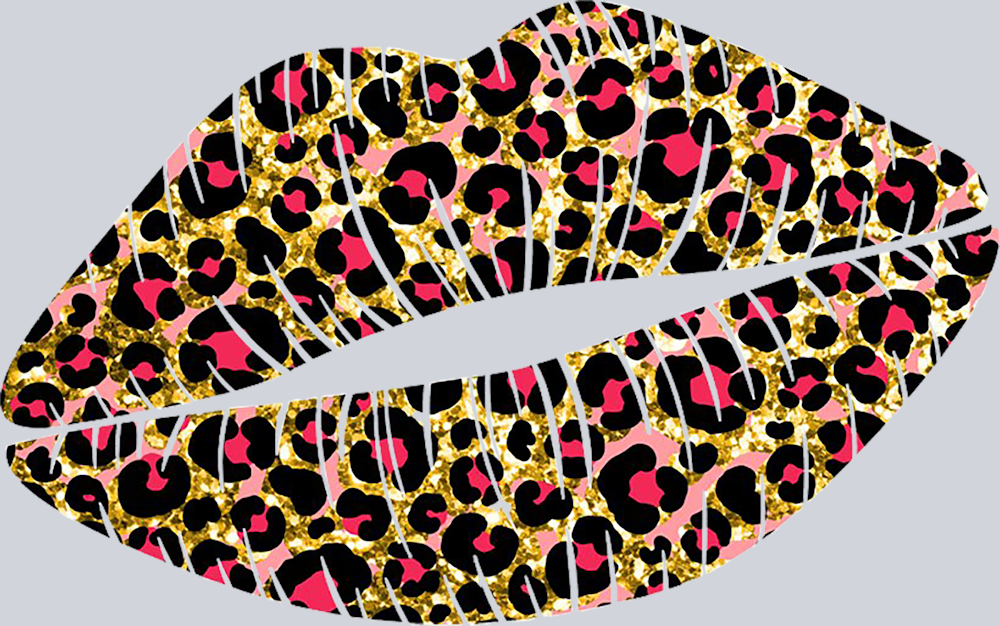 Gold Leopard Lips - STK02381