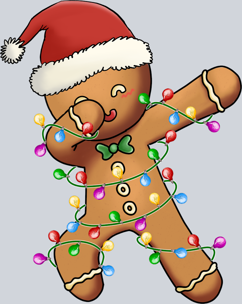 Dabbing Gingerbread Person - STK01567