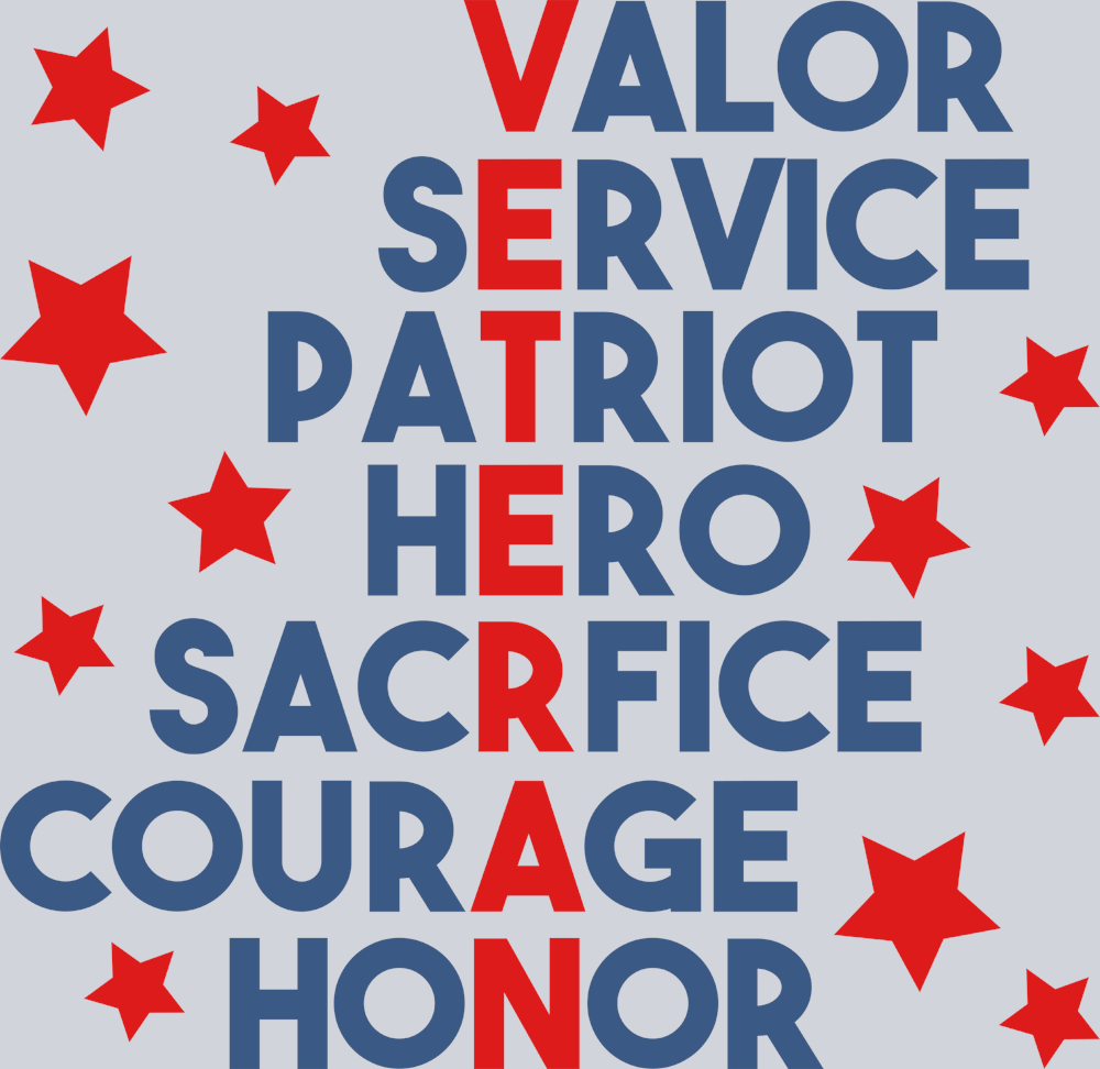 Veteran Valor Service Patriot Hero Sacrfice Courage Honor - STK06307