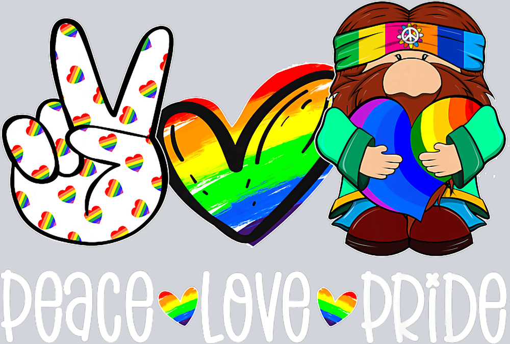 Peace Love Pride Gnome - STK04777
