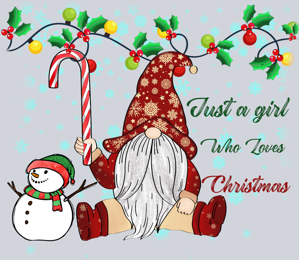 Just A Girl Who Loves Christmas Gnome - STK03440