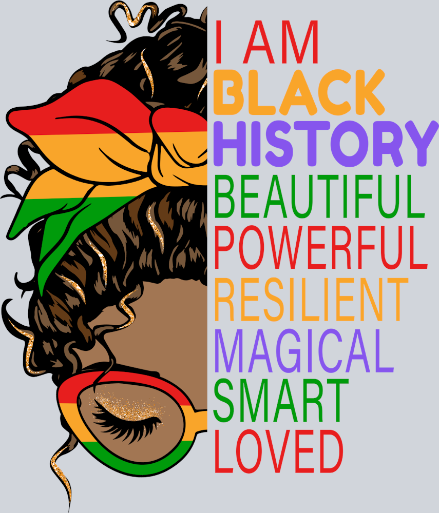 I'm Am Black History Half Face - STK03045