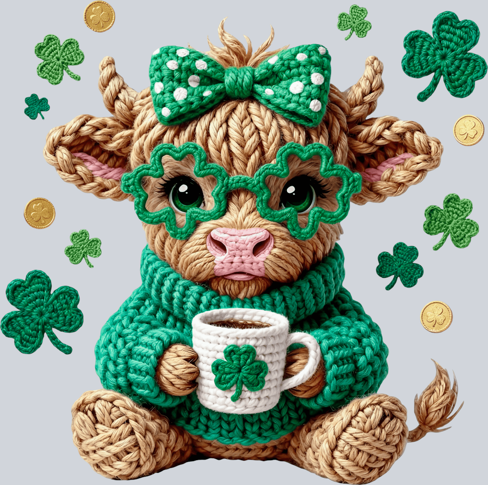 St. Patricks Cow Faux Yarn - STK07763