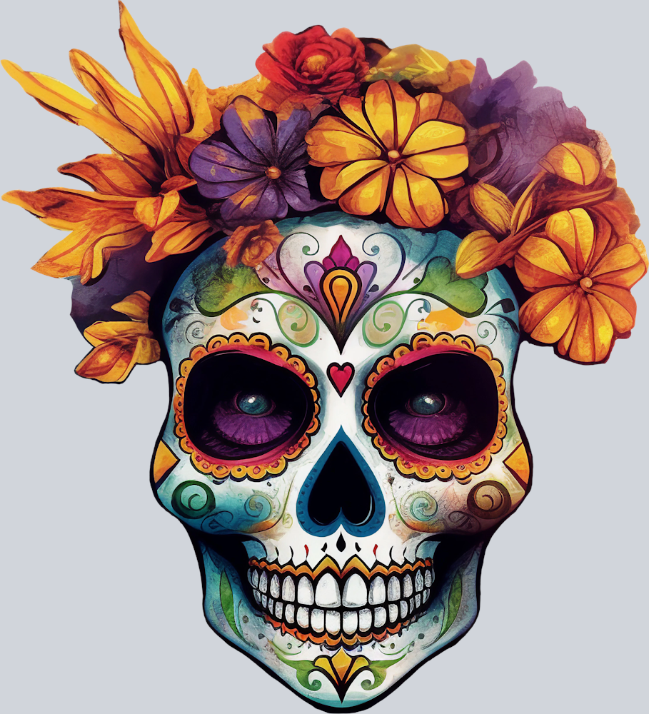 Skull Day Of The Dead White - STK05532