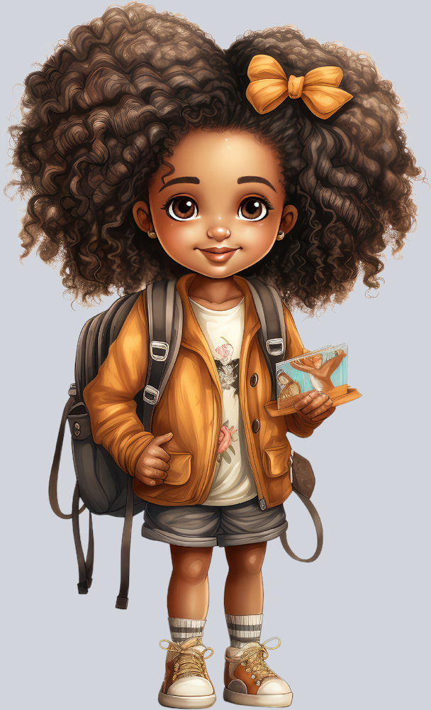 Cute Black Girl Back To School 21 - STK01556