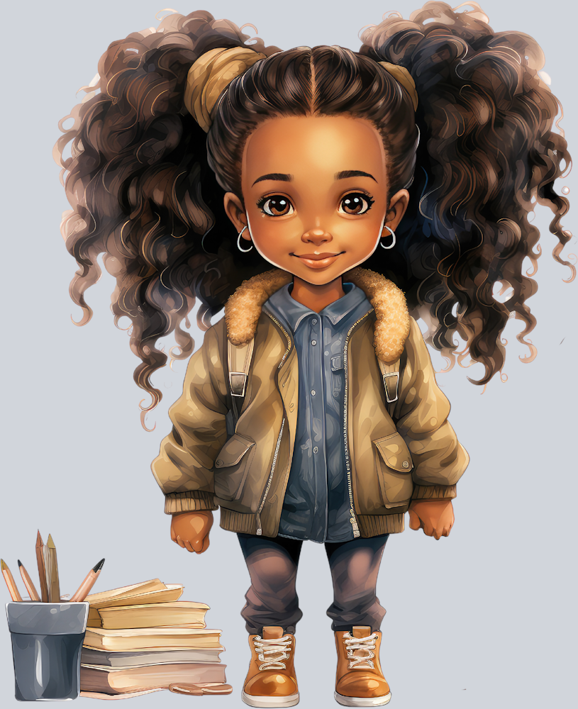 Cute Black Girl Back To School 14 - STK01549