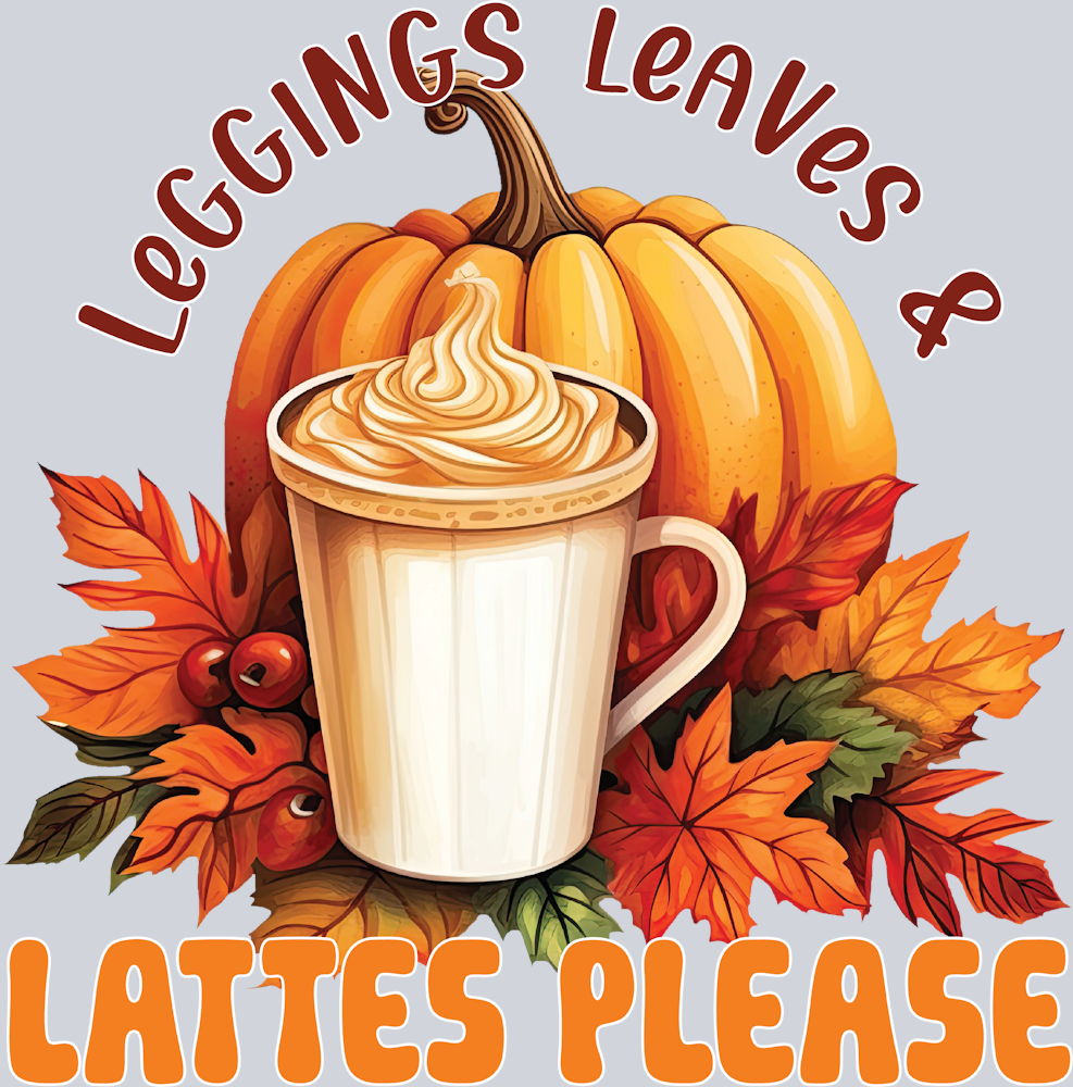 Leggings Leaves Lattes Please 1 - STK07222