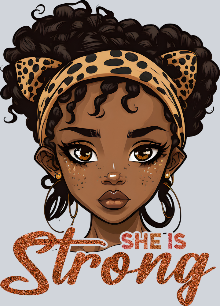 She Is Strong Leopard Ears - STK05440