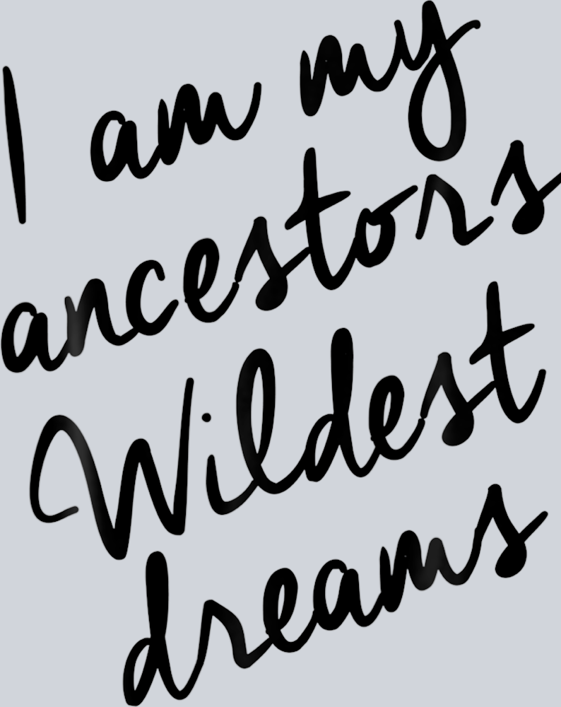 I Am My Ancestors Wildest Dreams Black - STK02877