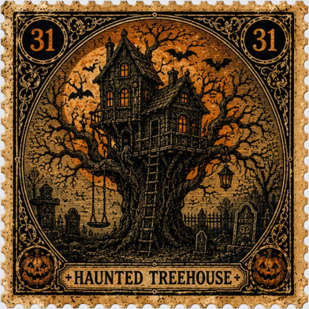 Haunted Treehouse Stamp - STK08096