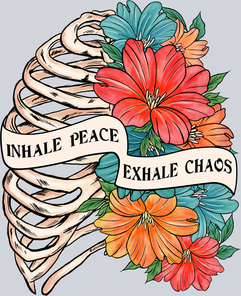 Skeleton Inhale Peace Exhale Chaos - STK05499
